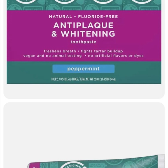 Toms of Maine Antiplaque & Whitening Toothpaste Peppermint 4 Pack - Picture 5 of 5